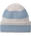 BB391R B391R Beechfield Colour Block Beanie natural stone / Dusty Blue colour image